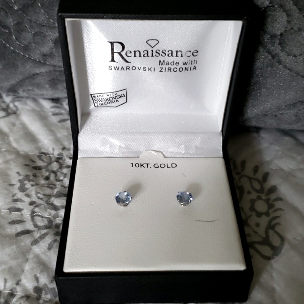Blue Zirconia earrings, NWT